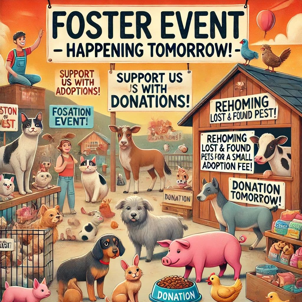 Foster event with adoptable pets