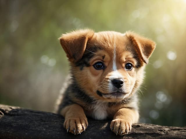 Happy pet waiting for adoption